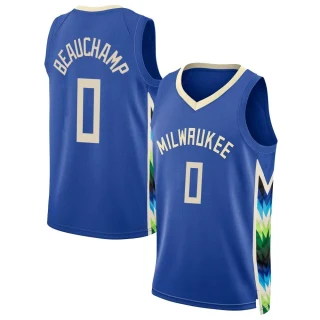 Men's MarJon Beauchamp Milwaukee Bucks Royal Swingman 2022/23 City Edition Jersey