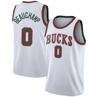 Men's MarJon Beauchamp Milwaukee Bucks White Swingman Fashion Hardwood Classics Jersey