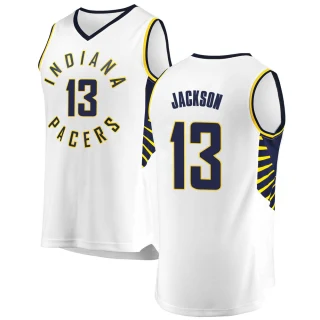 Men's Mark Jackson Indiana Pacers White Fast Break Jersey - Association Edition