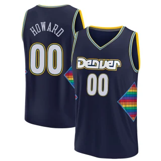 Men's Markus Howard Denver Nuggets Navy Fast Break 2021/22 Replica City Edition Jersey