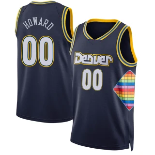 Men's Markus Howard Denver Nuggets Navy Swingman 2021/22 City Edition Jersey