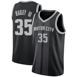 Men's Marvin Bagley III Detroit Pistons Black Swingman 2018/19 Jersey - City Edition