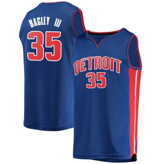 Men's Marvin Bagley III Detroit Pistons Blue Fast Break Jersey - Icon Edition