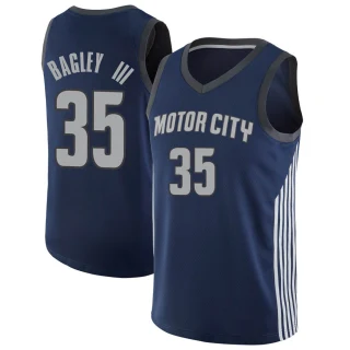 Men's Marvin Bagley III Detroit Pistons Navy Swingman Jersey - City Edition