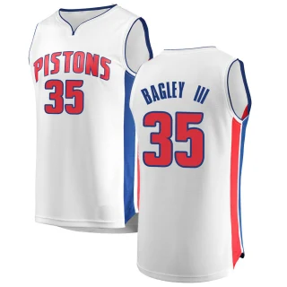 Men's Marvin Bagley III Detroit Pistons White Fast Break Jersey - Association Edition