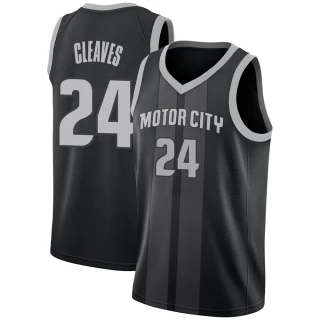 Men's Mateen Cleaves Detroit Pistons Black Swingman 2018/19 Jersey - City Edition