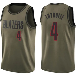 Men's Matisse Thybulle Portland Trail Blazers Green Swingman Salute to Service Jersey