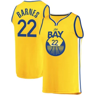 Men's Matt Barnes Golden State Warriors Gold Fast Break 2019/20 Jersey - Statement Edition