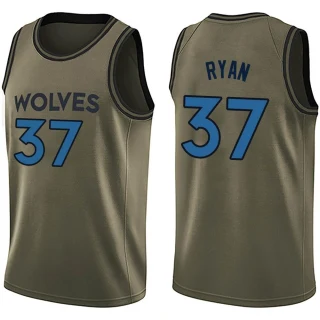 Men's Matt Ryan Minnesota Timberwolves Green Swingman Salute to Service Jersey