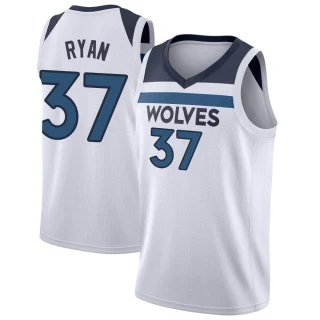 Men's Matt Ryan Minnesota Timberwolves White Swingman Jersey - Icon Edition