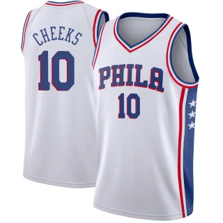 Men's Maurice Cheeks Philadelphia 76ers White Swingman Jersey - Association Edition