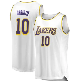 Men's Max Christie Los Angeles Lakers White Swingman 2018/19 Jersey - Association Edition