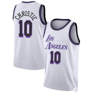 Men's Max Christie Los Angeles Lakers White Swingman 2022/23 City Edition Jersey