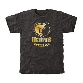 Men's Memphis Grizzlies Gold Collection Tri-Blend T-Shirt - Black