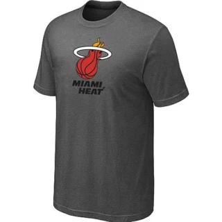Men's Miami Heat Grey Big & Tall Primary Logo T-Shirt - Dark