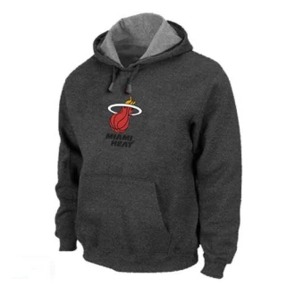 Men's Miami Heat Grey Pullover Hoodie - Dark