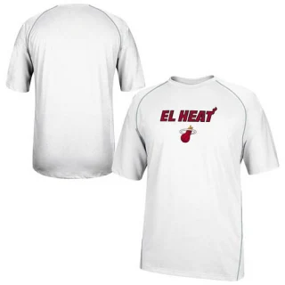 Men's Miami Heat White 2014 Noches Enebea ClimaLITE Performance T-Shirt -
