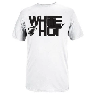 Men's Miami Heat White Hot Playoffs Slogan T-Shirt -