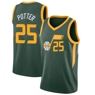 Men's Micah Potter Utah Jazz Green Swingman 2018/19 Jersey - City Edition