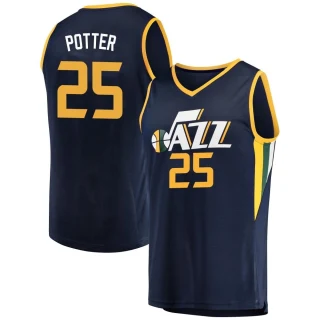 Men's Micah Potter Utah Jazz Navy Fast Break Jersey - Icon Edition