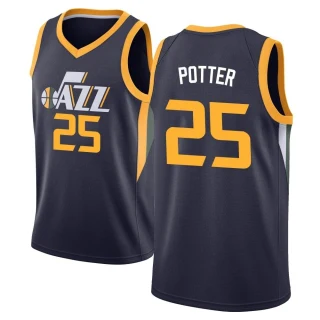 Men's Micah Potter Utah Jazz Navy Swingman Jersey - Icon Edition
