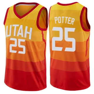 Men's Micah Potter Utah Jazz Orange Swingman Jersey - City Edition