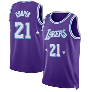 Men's Michael Cooper Los Angeles Lakers Purple Swingman 2021/22 City Edition Jersey