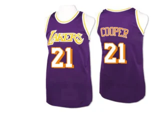 Men's Michael Cooper Los Angeles Lakers Purple Swingman Throwback Jersey