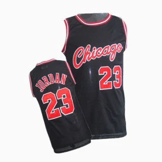 Men's Michael Jordan Chicago Bulls Black Authentic Throwback Jersey