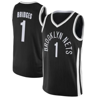 Men's Mikal Bridges Brooklyn Nets Black Swingman Jersey - City Edition