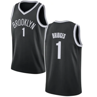 Men's Mikal Bridges Brooklyn Nets Black Swingman Jersey - Icon Edition