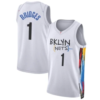 Men's Mikal Bridges Brooklyn Nets White Swingman 2022/23 City Edition Jersey