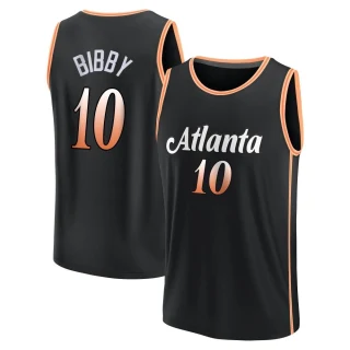 Men's Mike Bibby Atlanta Hawks Black Fast Break 2022/23 City Edition Jersey