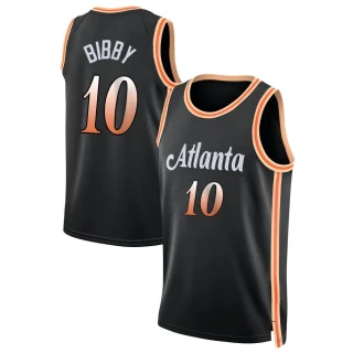 Men's Mike Bibby Atlanta Hawks Black Swingman 2022/23 City Edition Jersey