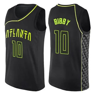 Men's Mike Bibby Atlanta Hawks Black Swingman City Edition Jersey