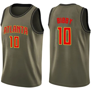 Men's Mike Bibby Atlanta Hawks Green Swingman Salute to Service Jersey
