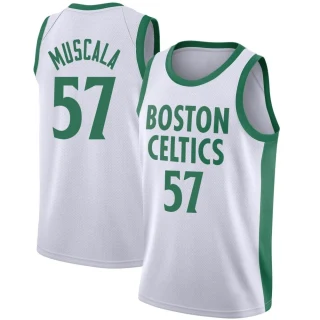 Men's Mike Muscala Boston Celtics White Swingman 2020/21 Jersey - City Edition
