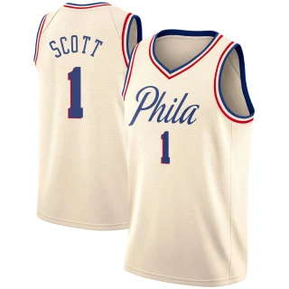 Men's Mike Scott Philadelphia 76ers Cream Swingman Jersey - City Edition
