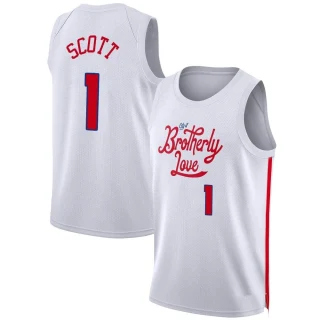 Men's Mike Scott Philadelphia 76ers White Swingman 2022/23 City Edition Jersey