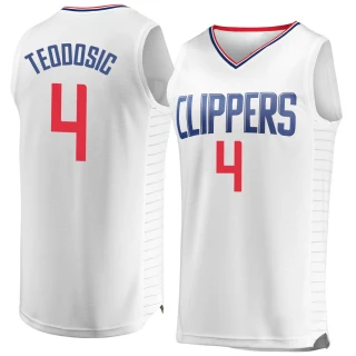 Men's Milos Teodosic Los Angeles Clippers White Fast Break Jersey - Association Edition