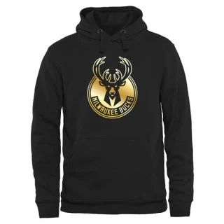 Men's Milwaukee Bucks Gold Collection Pullover Hoodie - Black