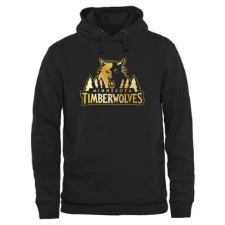 Men's Minnesota Timberwolves Gold Collection Pullover Hoodie - Black