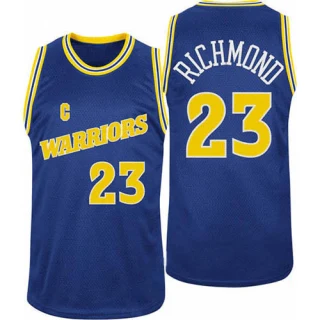 Men's Mitch Richmond Golden State Warriors Blue Authentic Throwback Jersey
