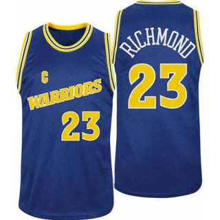 Men's Mitch Richmond Golden State Warriors Blue Swingman Throwback 2017 The Finals Patch Jersey