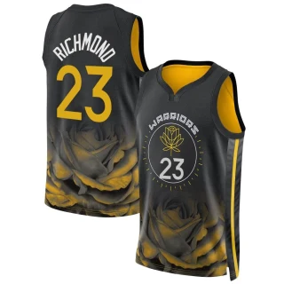 Men's Mitch Richmond Golden State Warriors Gold Swingman Black 2022/23 City Edition Jersey