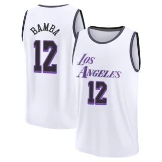 Men's Mo Bamba Los Angeles Lakers White Fast Break 2022/23 City Edition Jersey
