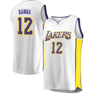 Men's Mo Bamba Los Angeles Lakers White Fast Break Jersey - Association Edition
