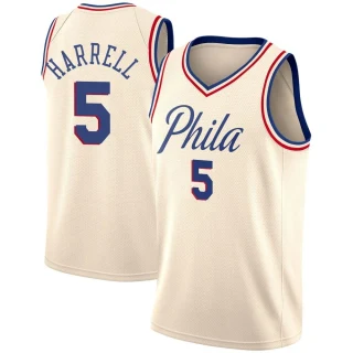 Men's Montrezl Harrell Philadelphia 76ers Cream Swingman Jersey - City Edition