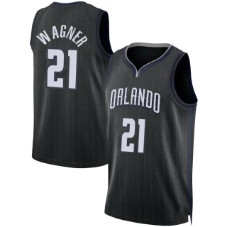 Men's Moritz Wagner Orlando Magic Black Swingman 2022/23 City Edition Jersey