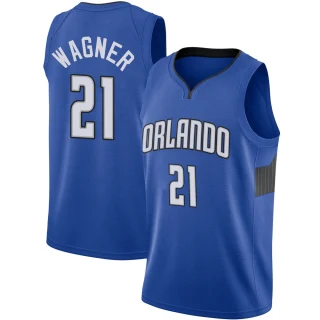Men's Moritz Wagner Orlando Magic Royal Swingman Jordan Brand 2020/21 Jersey - Statement Edition
